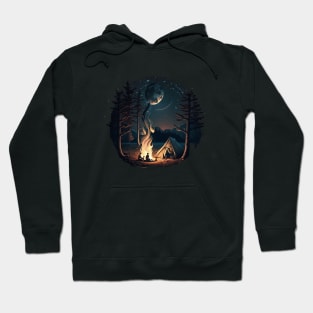 Camping Adventure in the Forest, Campfire Hoodie